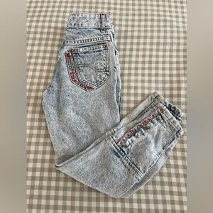 Vintage Lee acid wash floral kids jeans